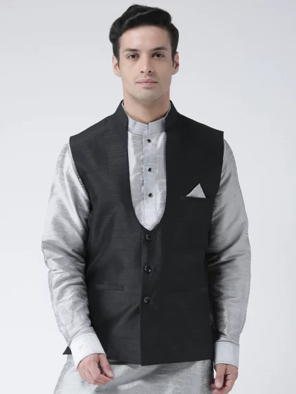 Nehru jacket black 1