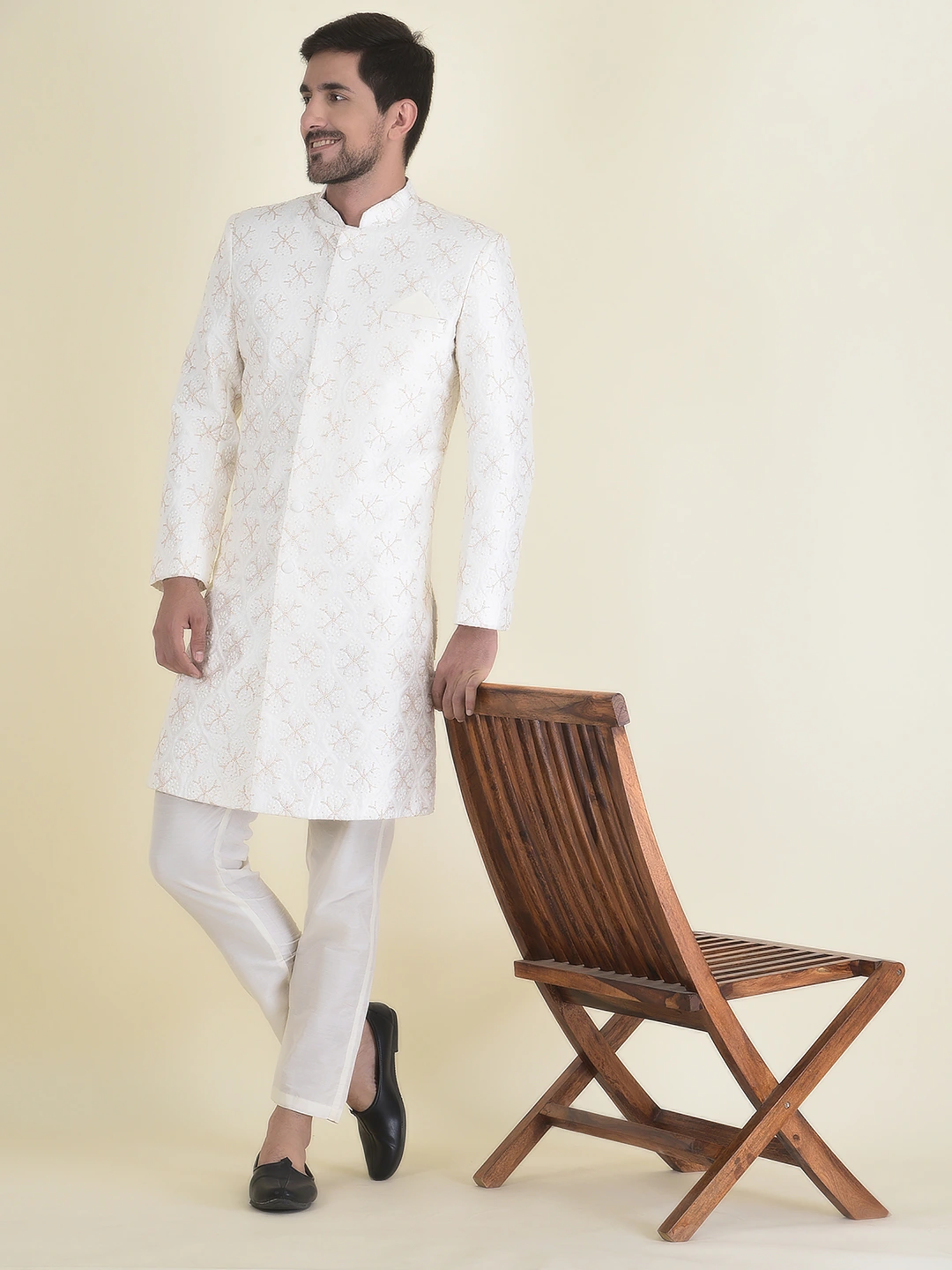 Modern Sherwani with Trouser Set at Sahil Kochhar Shop 2023