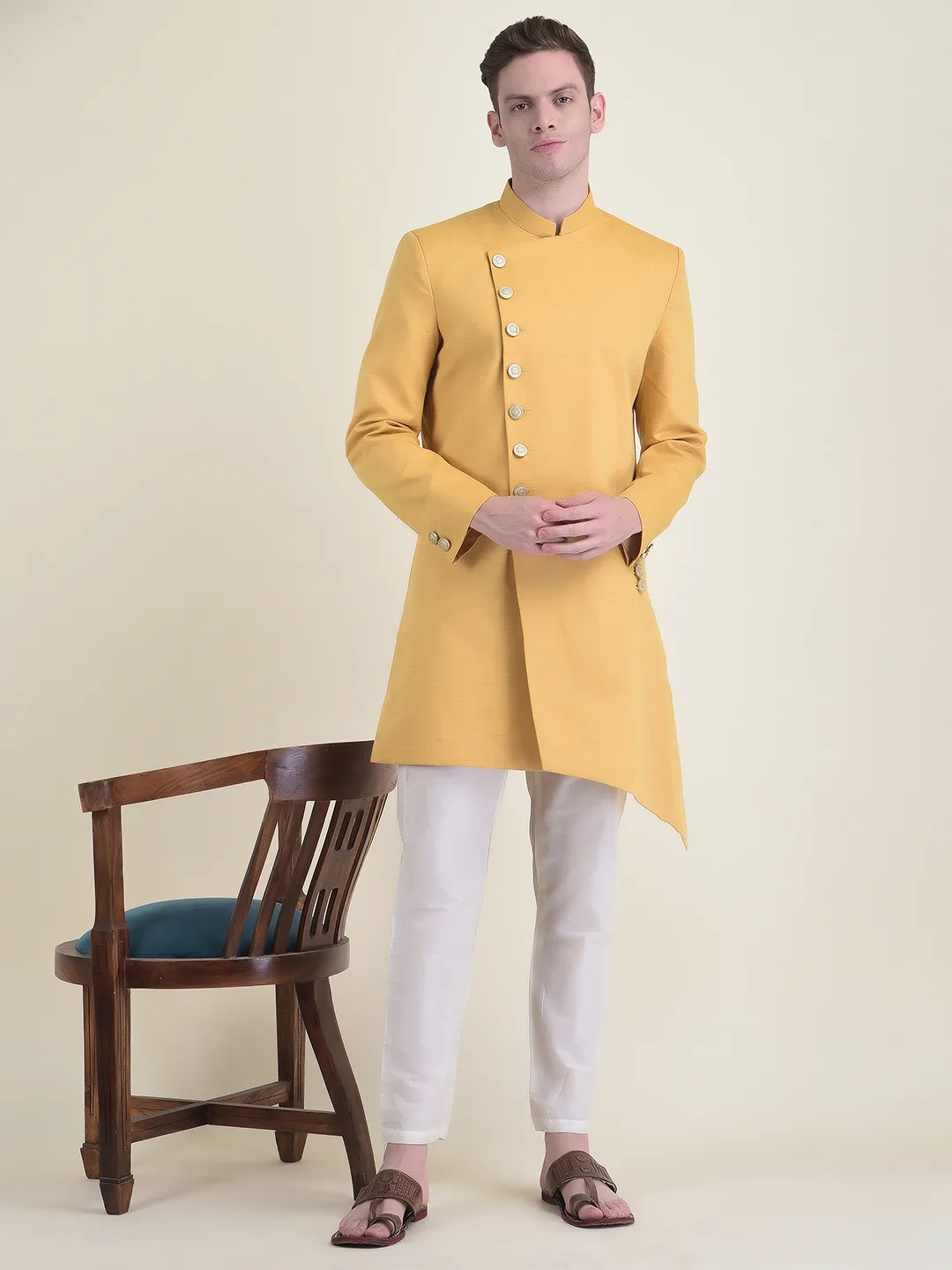 All over hand embroidered sherwani with trouser - MAPXENCARS